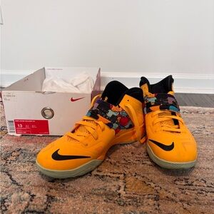 Nike Men's Orange and Black Sneakers